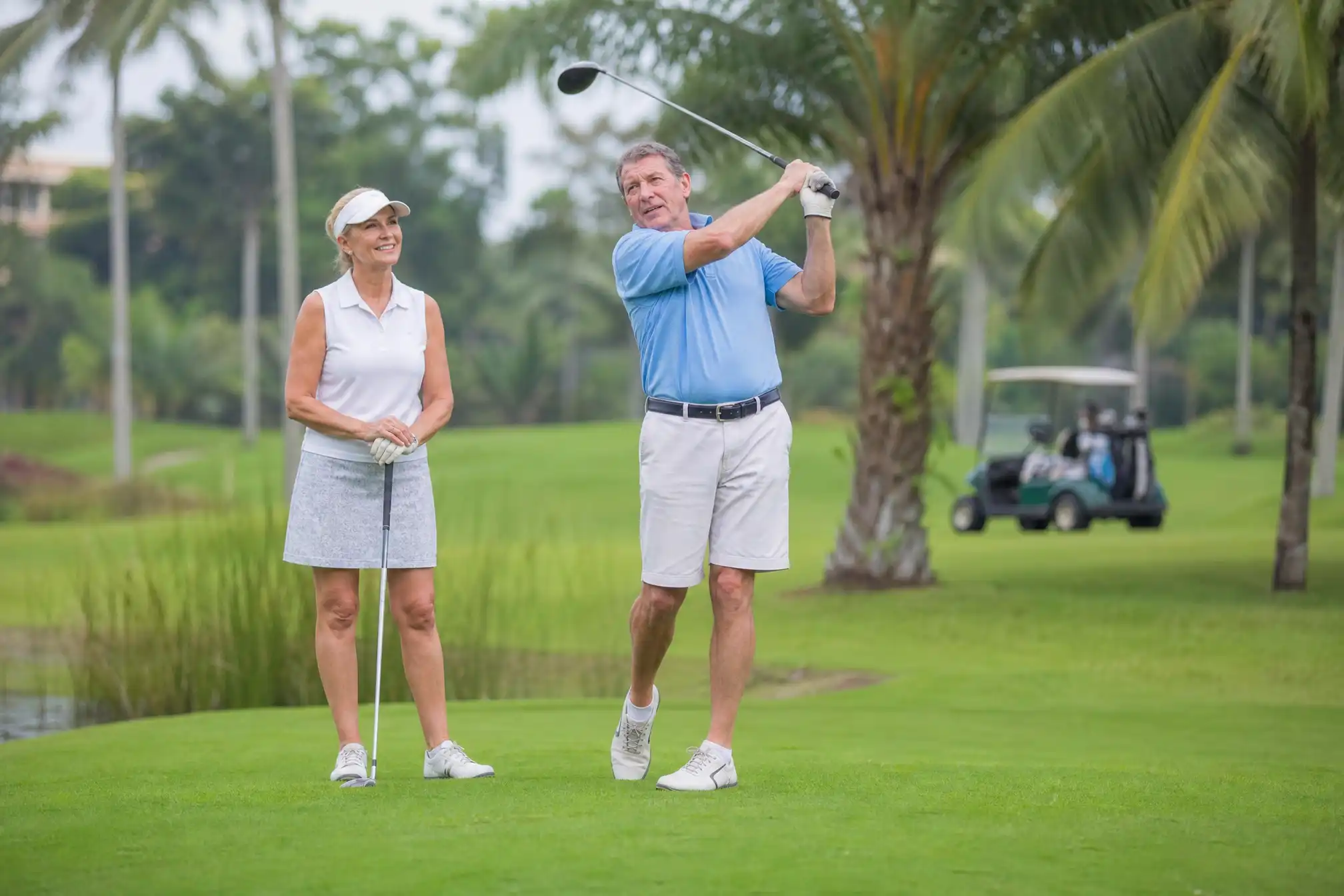Australian retired couple playing golf in Malaysia
